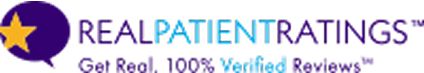 Real Patient Ratings logo with verified reviews tagline