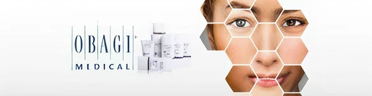 Obagi skincare products focusing on facial beauty.